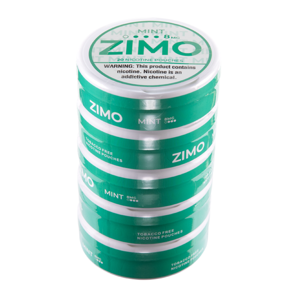 Mint Zimo Nicotine Pouches 8mg 5-Pack for Wholesale