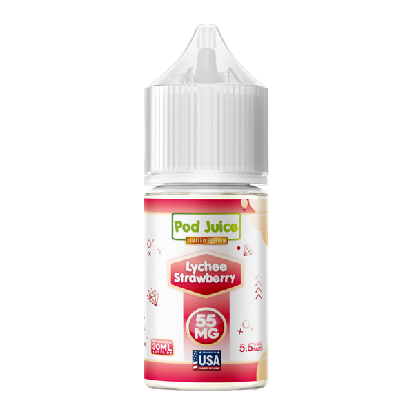 Pod Juice Pod Salt Nexus Strawberry Lychee Ice Nic Salt E-Liquid 10ml | UK  Core Cigarette