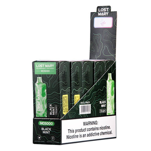 Black Mint Lost Mary MO5000 Vape 10pk Wholesale
