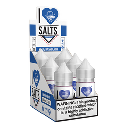 A fruity blue raspberry flavored eliquid made by I love salts, available for wholesale online