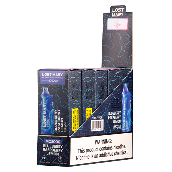 Blueberry Raspberry Lemon Lost Mary MO5000 Vape 10pk Wholesale