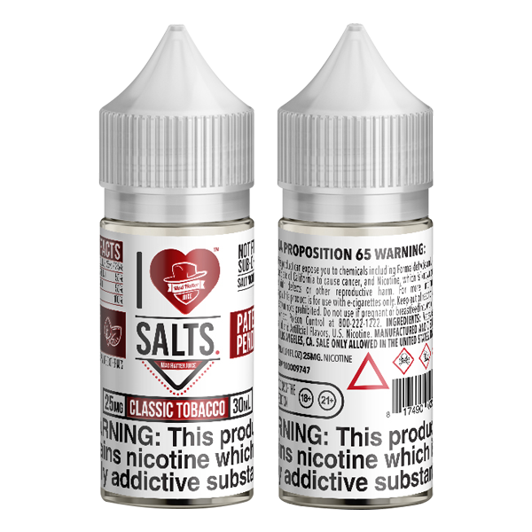 Classic Tobacco vape juice by I Love Salts, available for online ordering for your vape shop