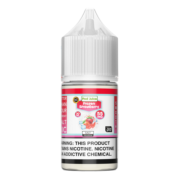 Wholesale priced Frozen Strawberry nic salts from Pod Juice, e-liquid made for pod systems