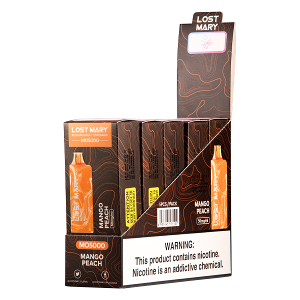 Mango Peach Lost Mary MO5000 Vape 10pk Wholesale