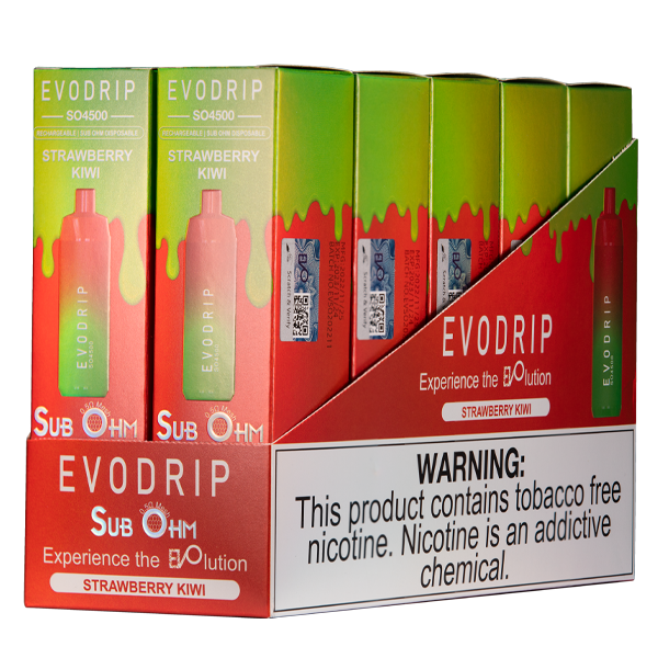 Strawberry Kiwi Evodrip Vape 10pk Wholesale