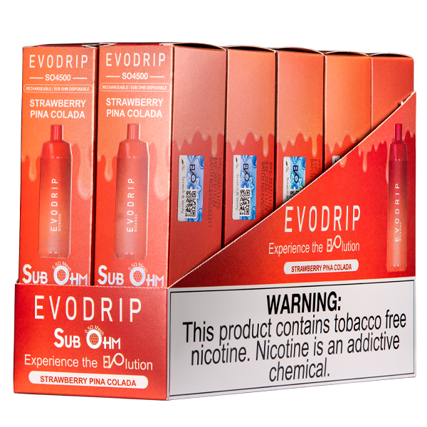 Strawberry Pina Colada EVODRIP Vape 10pk Wholesale