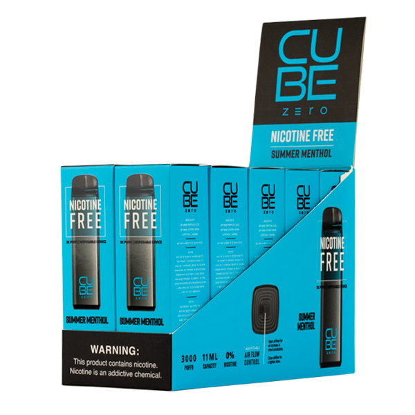 Summer Menthol Cube Zero Disposable Vape 10-Pack