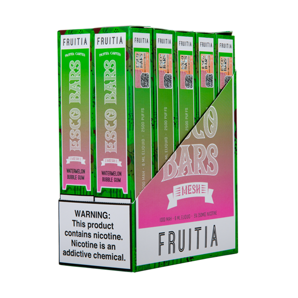 Watermelon Bubble Gum Esco Bar 10-Pack Box