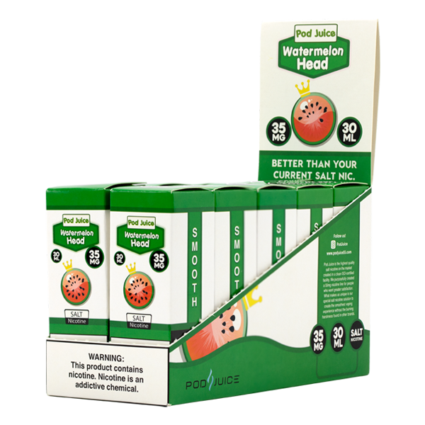 Watermelon Head by Pod Juice Wholesale Nicotine salts Watermelon Head by Pod Juice Wholesale Nicotine salts