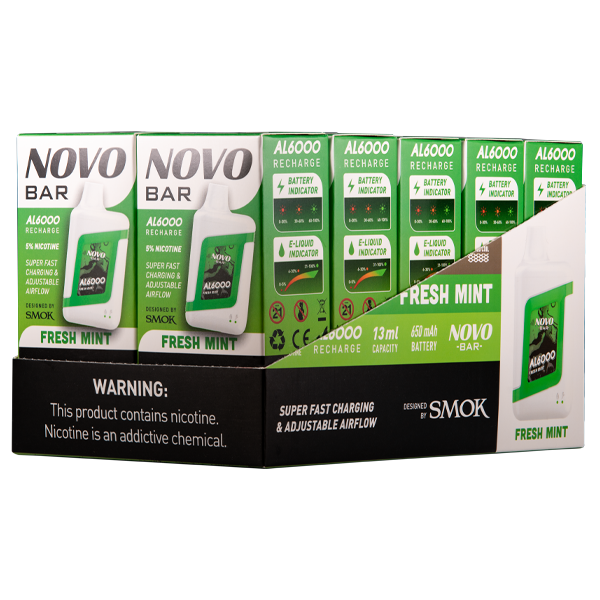 Fresh Mint Ice Novo Bar AL6000 10pk for Wholesale