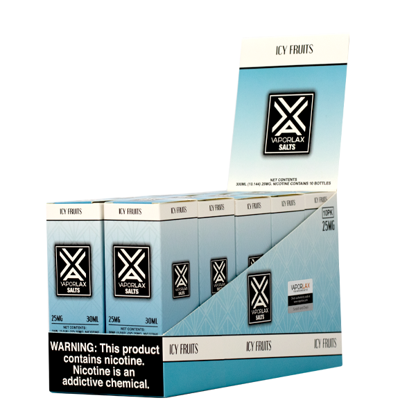 The best Icy Fruits flavored vape juice from VaporLax, available in 25mg & 50mg