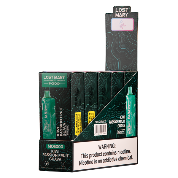 Kiwi Passionfruit Guava Lost Mary MO5000 Vape 5pk Wholesale
