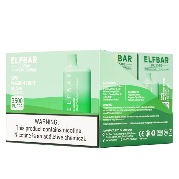 Kiwi Passionfruit Guava Elf Bar 3500