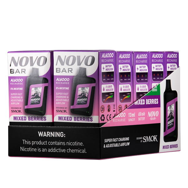 Mixed Berries SMOK Novo Bar AL6000 Wholesale 10-Pack
