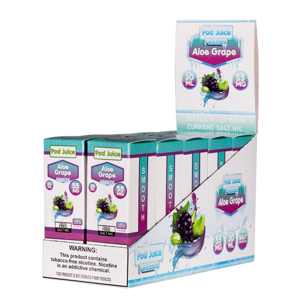 Aloe Grape Freeze Pod Juice Nic Salt for Wholesale 10pk