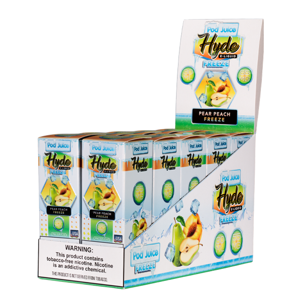 Pear Peach Freeze Hyde X Pod Juice 10-Pack for Wholesale Pear Peach Freeze Hyde X Pod Juice 10-Pack for Wholesale