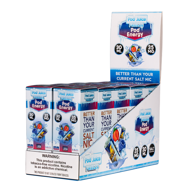 Freeze Pod Energy Pod Juice Nic Salt 10pk for Wholesale