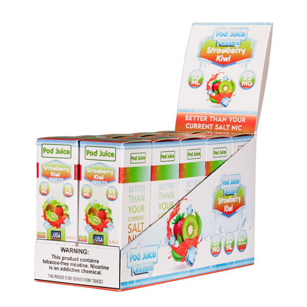 Strawberry Kiwi Freeze Pod Juice Nic Salt 10pk for Wholesale