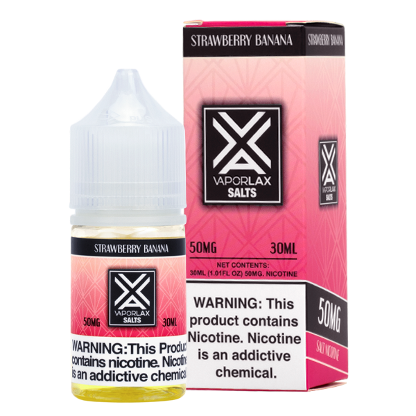 Shop wholesale prices on Strawberry Banana flavored e liquid, blended with nicotine salts