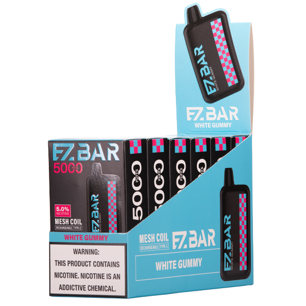 White Gummy EZBAR 5000 Wholesale 10-Pack