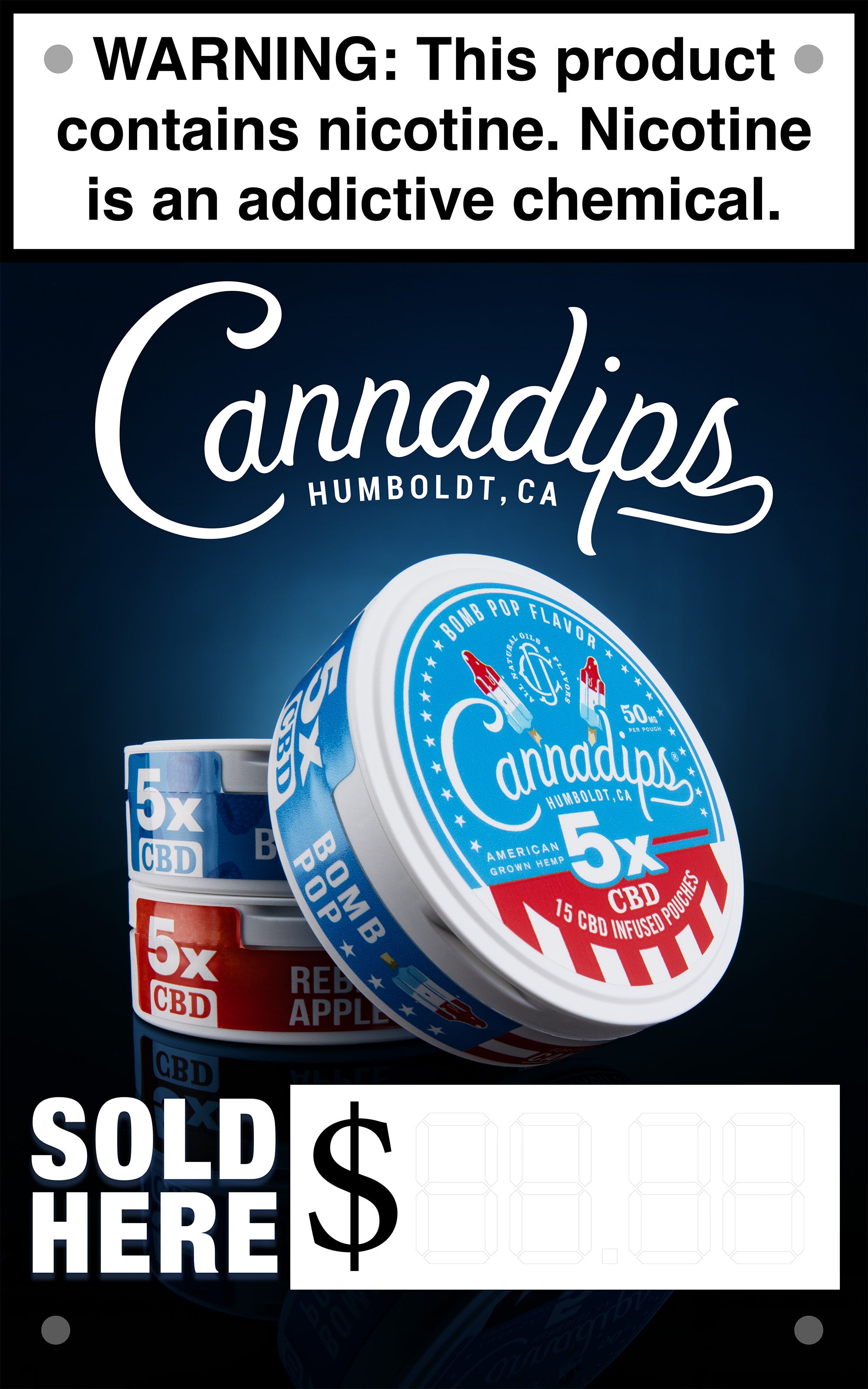 CANNADIPS 5X CBD Pouches Vinyl Banner