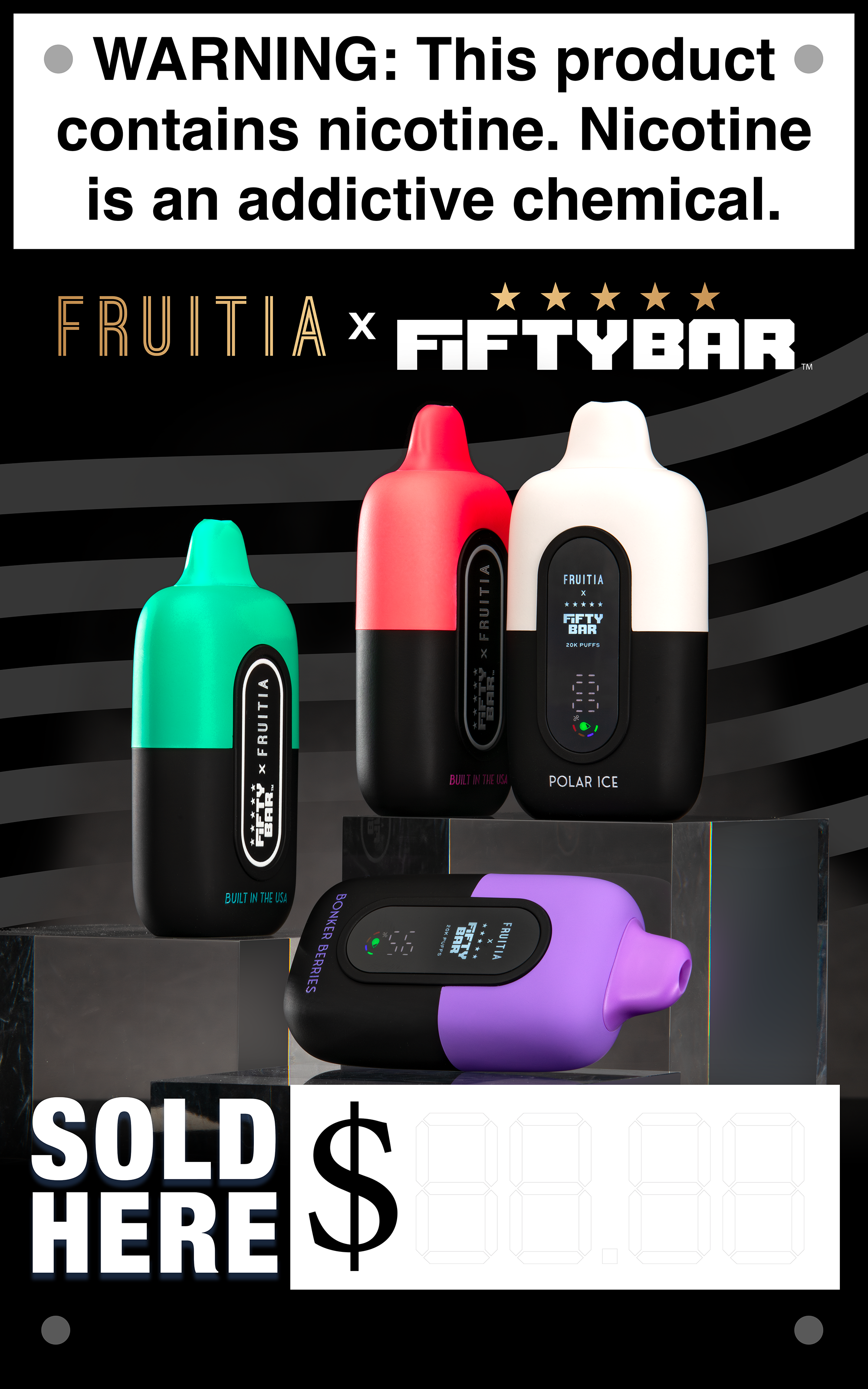 FRUITIA X FIFTY BAR Vinyl Banner