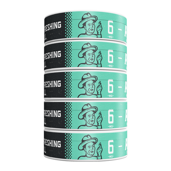 5 pack of 6mg Refreshing Chill ALP Pouches for Wholesale