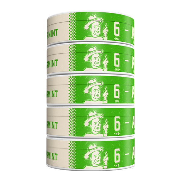 5 pack of 6mg Spearmint ALP Pouches for Wholesale