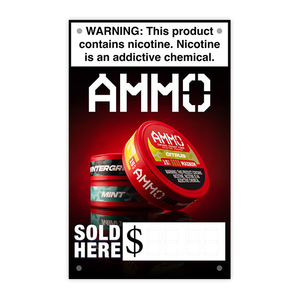 AMMO Pouches Vinyl Banner