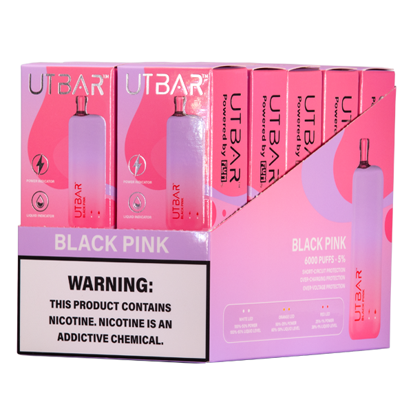 Black Pink Ut Bar by Flum Vape 10-Pack for Wholesale