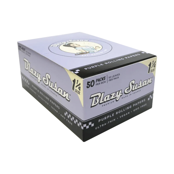 Purple Blazy Susan Rolling Papers - 1 1/4" Size 50ct for Wholesale