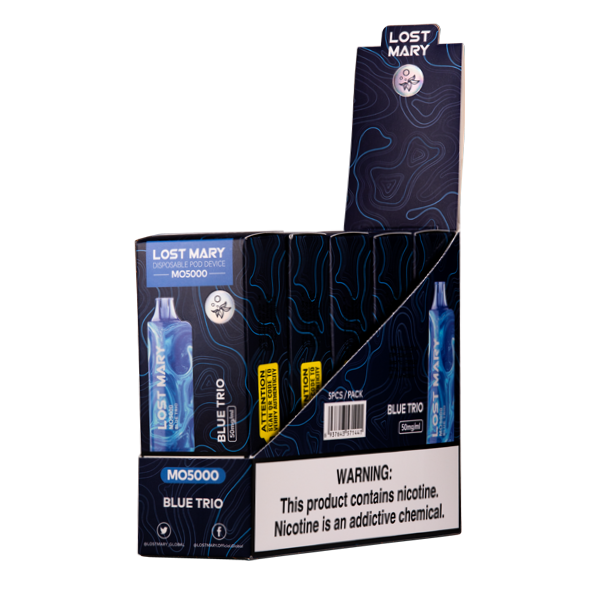 Blue Trio Lost Mary MO5000 Vape 5-Pack