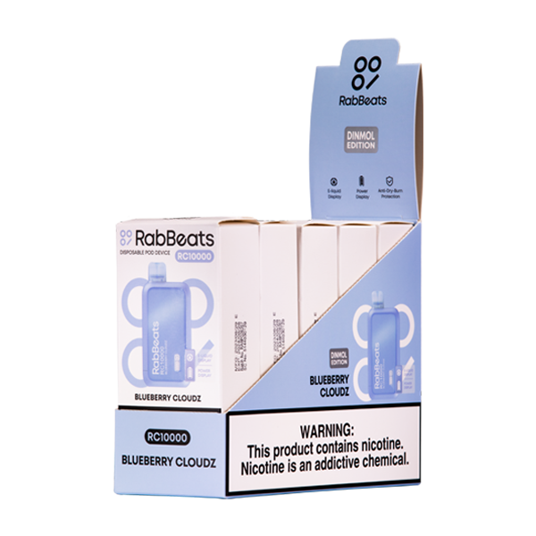 Blueberry Clouds Rabbeats RC10000 Vape 5-Pack for Wholesale
