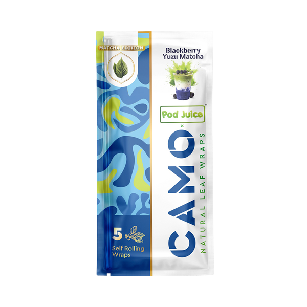 Blackberry Yuzu CAMO X POD JUICE Tea Wraps for Wholesale