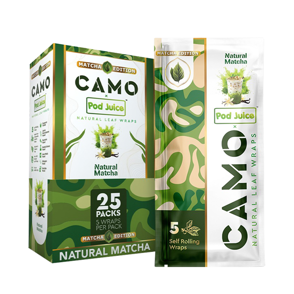 Natural Yuzu CAMO X POD JUICE Tea Wraps 25 Pack for Wholesale