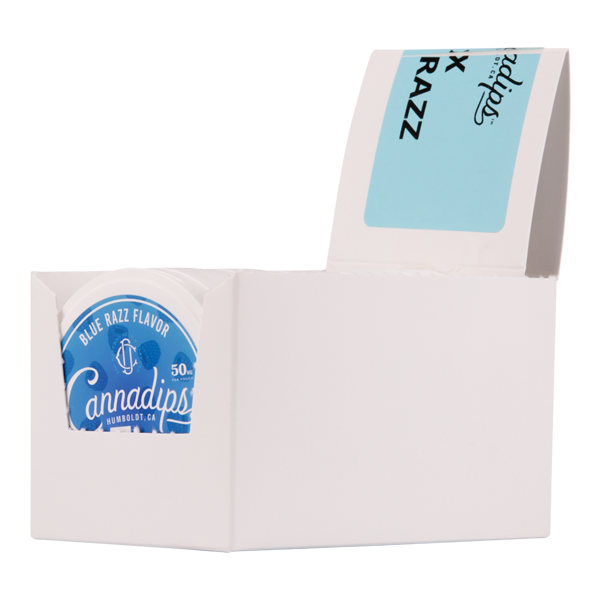 5 Pack of Blue Razz CANNADIPS 5X CBD Pouches for Wholesale