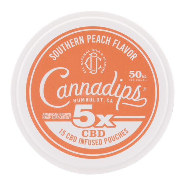 Southern Peach CANNADIPS 5X CBD Pouches for Wholesale