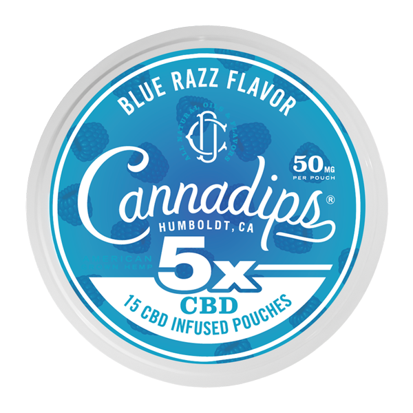 Blue Razz CANNADIPS 5X CBD Pouches for Wholesale