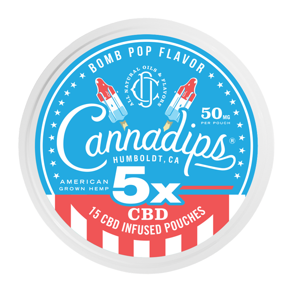 Bomb Pop CANNADIPS 5X CBD Pouches for Wholesale