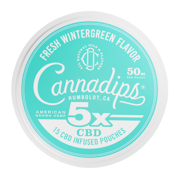 Wintergreen CANNADIPS 5X CBD Pouches  for Wholesale