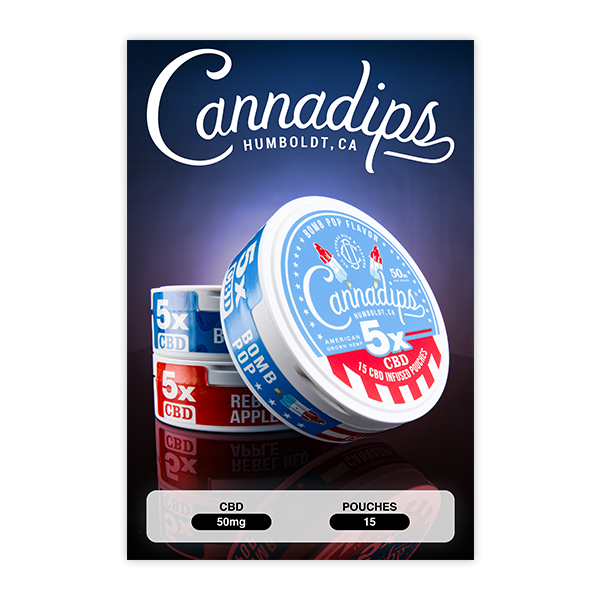 CANNADIPS 5X CBD Pouches Poster