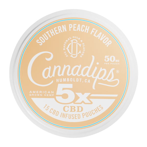 Southern Peach CANNADIPS 5X CBD Pouches  for Wholesale