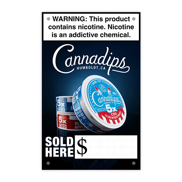 CANNADIPS 5X CBD Pouches Vinyl Banner