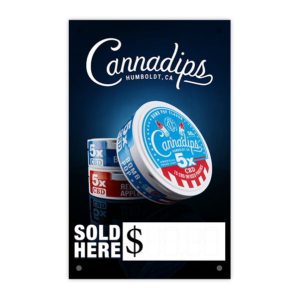 CANNADIPS 5X CBD Pouches Vinyl Banner