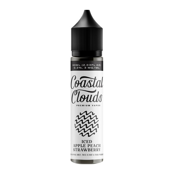 Apple Peach Strawberry ICED - Coastal Clouds E-Juice 60ml for Wholesale