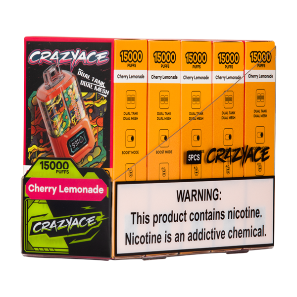 Cherry Lemonade CrazyAce B15000 5 Pack For Wholesale