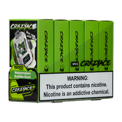 Watermelon Bubblegum B15000 Crazy Aces Disposables Device 5-Pack for Wholesale