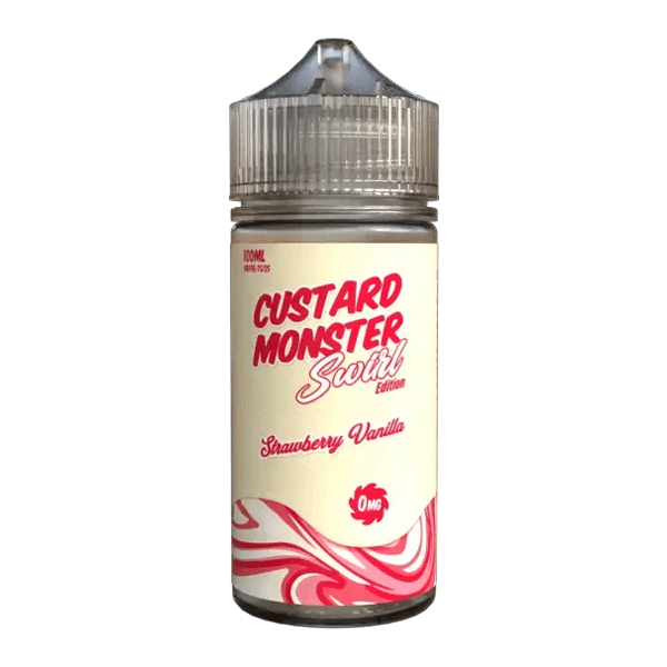 Strawberry Vanilla Custard Monster Swirl Edition eJuice by Monster Labs Zero Nicotine 100ml for Wholesale