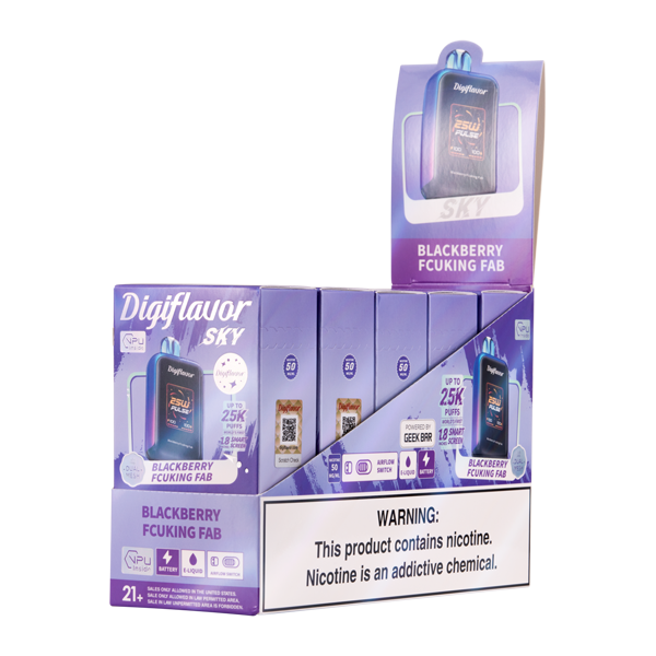 5 Pack of Blackberry Fcuking Fab DIGIFLAVOR SKY for Wholesale