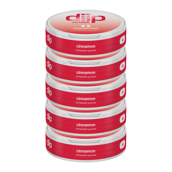 4 Cinnamon DIIP Reset Nixodine 5 pack of Pouches for Wholesale
